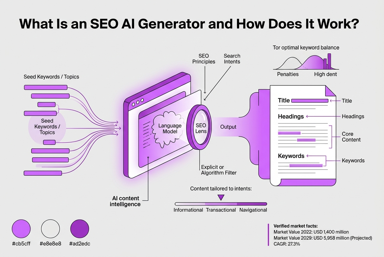 What Is an SEO AI Generator and How Does It Work, covering define seo ai generator technology.