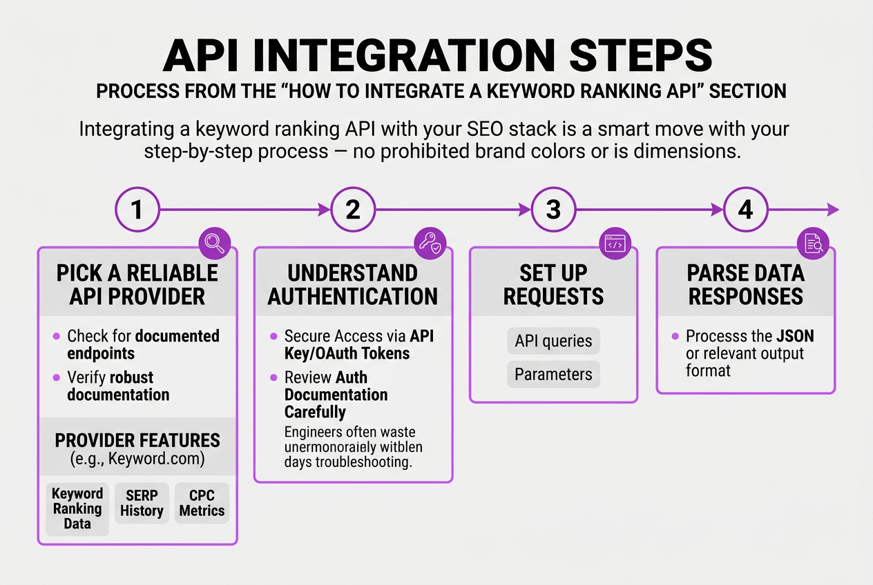 How to Integrate a Keyword Ranking API with Your SEO Tools, covering choose a reliable api provider with.