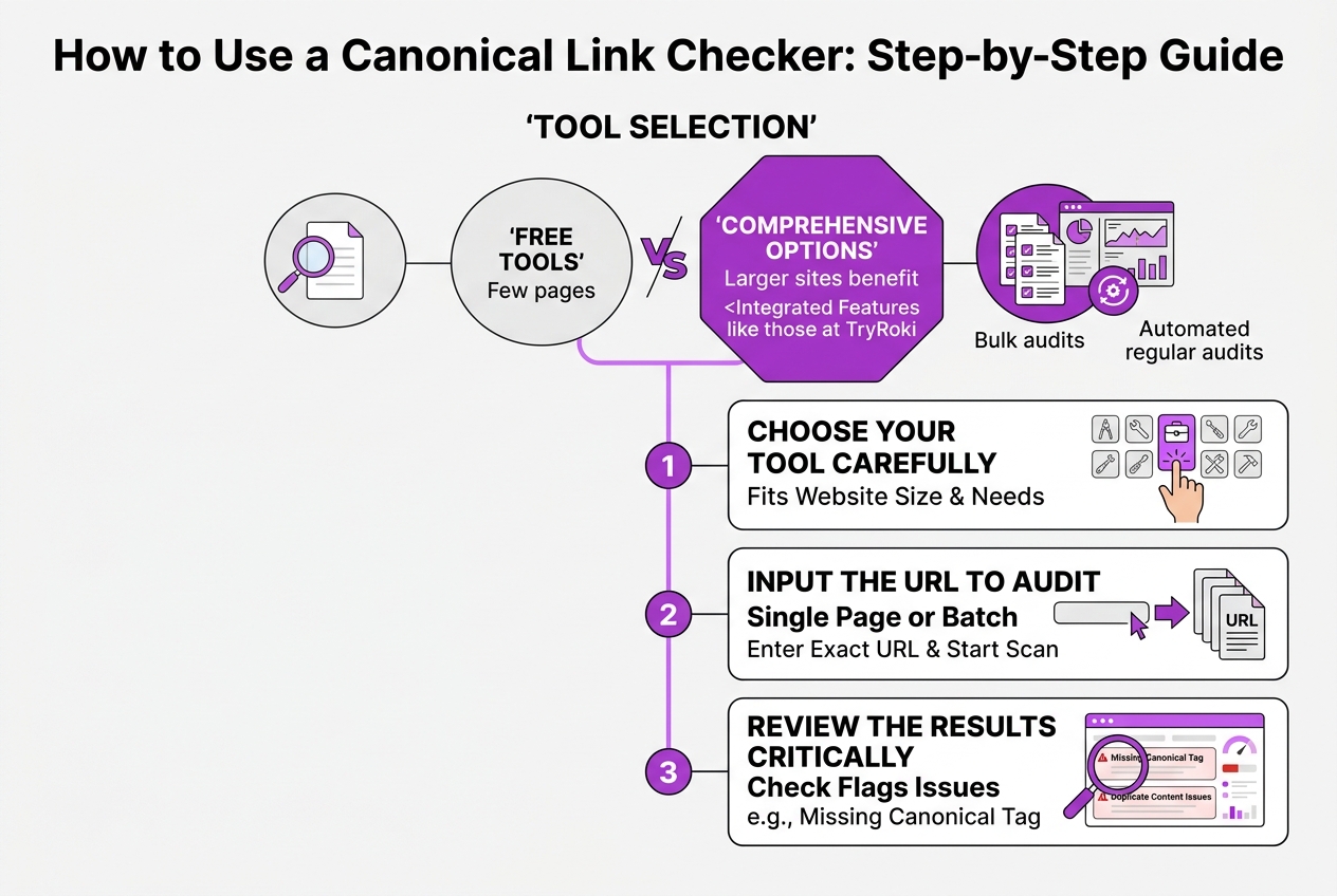 How to Use a Canonical Link Checker: Step-by-Step Guide, covering choosing the right canonical link checker.