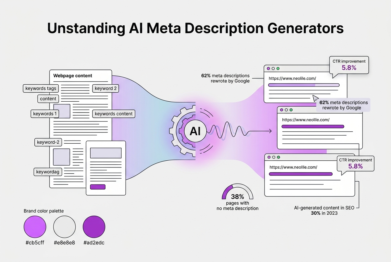 Understanding AI Meta Description Generators, covering definition and purpose of meta descriptions.