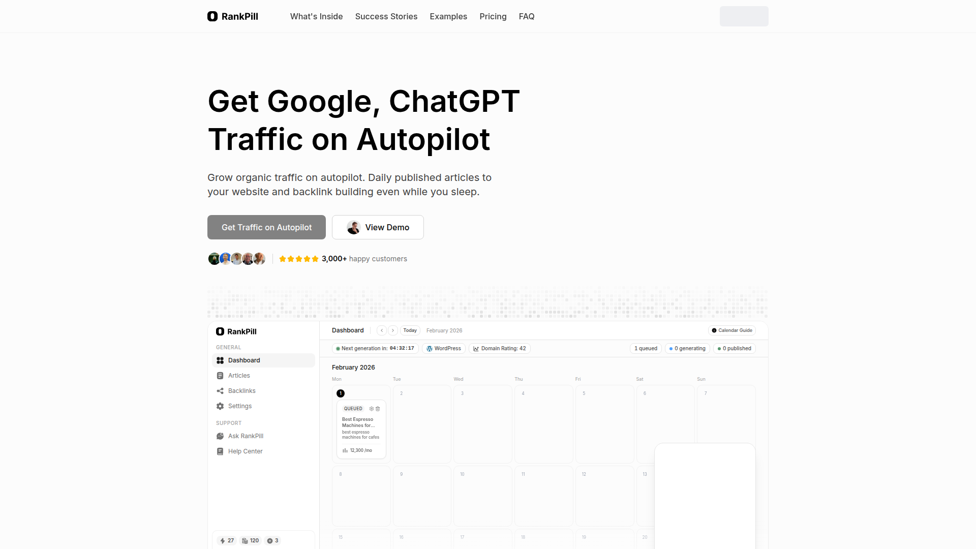 Screenshot of RankPill