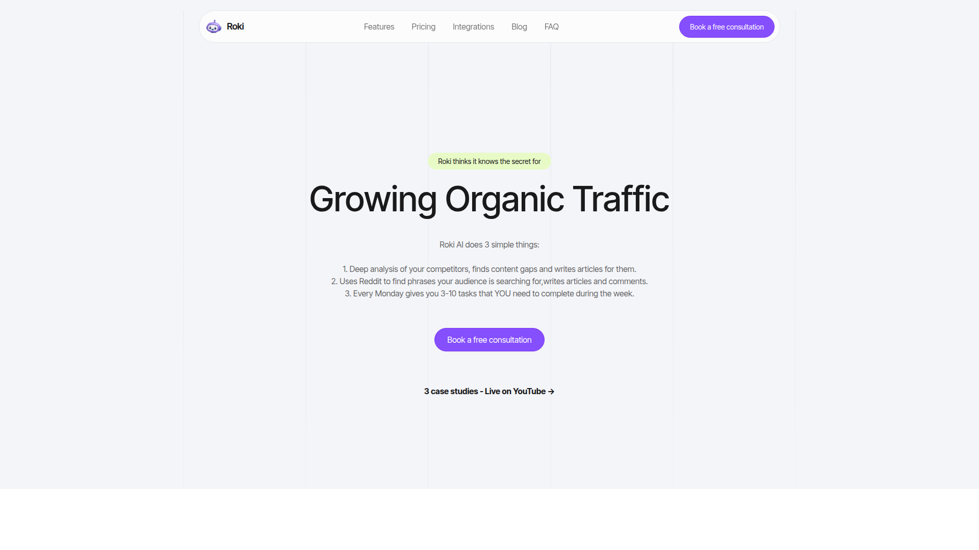 Screenshot of TryRoki.com
